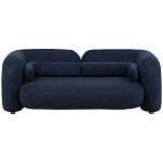 Дизайнерский двухместный диван с мягкими спинкой и подлокотниками синий Madelaine Sofa Blue варинант исполнения - 1 | Loft Concept в Барнауле