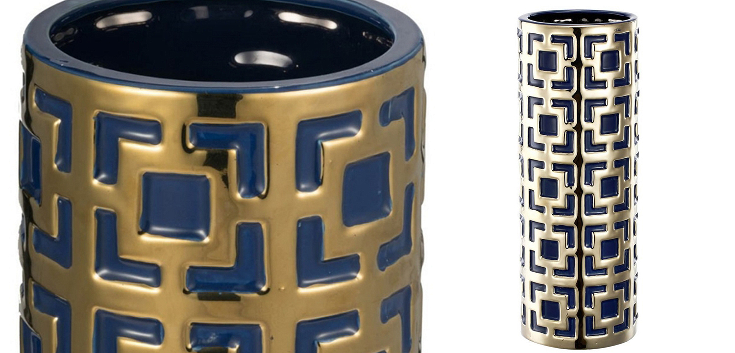 Ваза с геометрическим узором Marion Vase Ваза с геометрическим узором Marion Vase - Loft-Concept в Барнауле