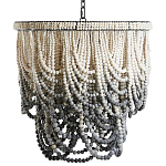Двухъярусная люстра украшенная круглыми бусинами Gradient Chandelier Grey White варинант исполнения - 1 | Loft Concept в Барнауле