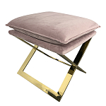 Пуф велюровый на металлическом основании Meekness варинант исполнения - 2 | Loft Concept в Барнауле