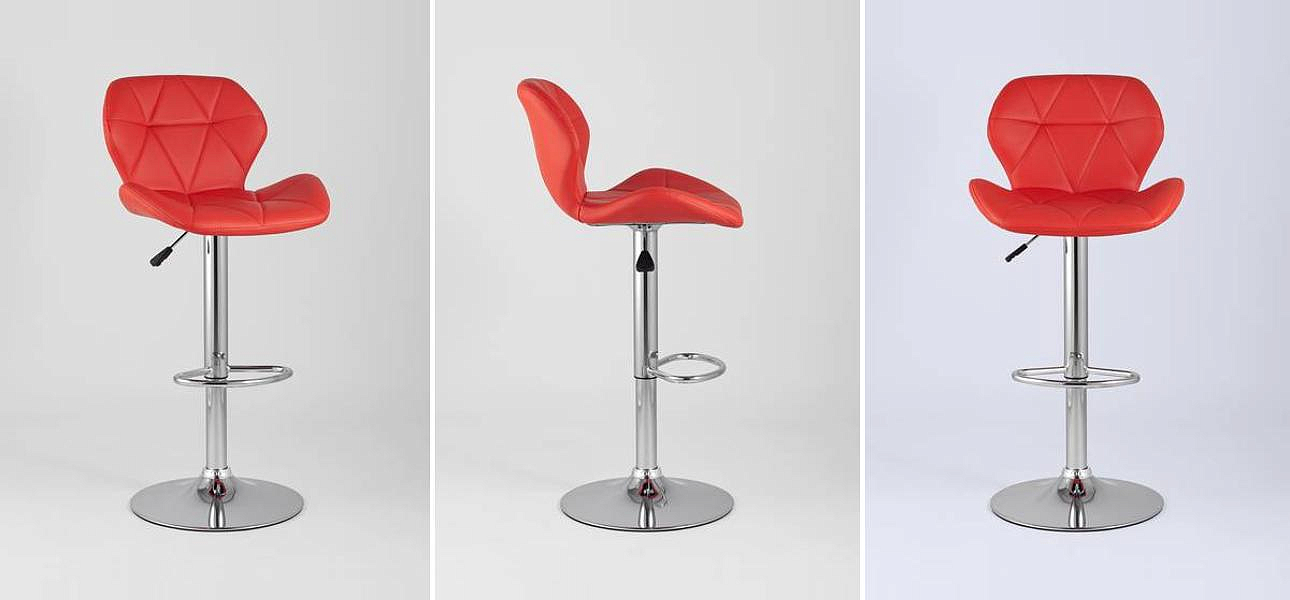 Барный Стул Jeroen Chair Красная Экокожа Барный Стул Jeroen Chair Красная Экокожа - Loft-Concept в Барнауле