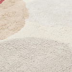 Ковер из хлопка с абстрактным принтом бежевого цвета Elysian Flow Blush варинант исполнения - 3 | Loft Concept в Барнауле