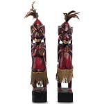Комплект из 2-х деревянных статуэток Asmat Wooden Statuettes Dark Red варинант исполнения - 1 | Loft Concept в Барнауле