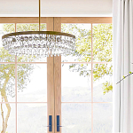 Люстра круглая с подвесками в форме стеклянных капель Glass Rain варинант исполнения - 5 | Loft Concept в Барнауле