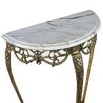 Консоль из бронзы с мраморной столешницей Mademoiselle De Console варинант исполнения - 1 | Loft Concept в Барнауле