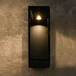 Уличный настенный светильник прямоугольной формы черного цвета Geometric Glow варинант исполнения - 2 | Loft Concept в Барнауле