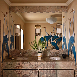 Обои ручная роспись Sarus Cranes Colourway SC-208 on Raw Silk dyed silk варинант исполнения - 3 | Loft Concept в Барнауле