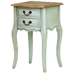 Прикроватная тумба из массива березы светло-бирюзовая Montmartre Provence Bedside Table варинант исполнения - 1 | Loft Concept в Барнауле