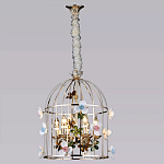 Люстра в виде клетки с цветами Flower Cell варинант исполнения - 3 | Loft Concept в Барнауле