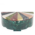 Шкатулка с мозаикой из натурального камня змеевик Stone Casket варинант исполнения - 1 | Loft Concept в Барнауле