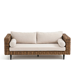 Трехместный садовый диван из плетеного пластика Matteo варинант исполнения - 6 | Loft Concept в Барнауле