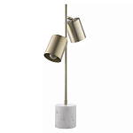 Настольная лампа золотистая на белом мраморном основании Streams of Light варинант исполнения - 3 | Loft Concept в Барнауле