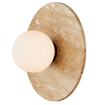 Бра в виде диска с плафоном из матового белого стекла Marble Glow варинант исполнения - 2 | Loft Concept в Барнауле