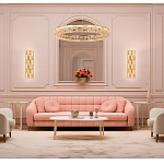 Люстра кольцевая с текстурной огранкой Reflection of Reality варинант исполнения - 3 | Loft Concept в Барнауле