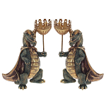 Подсвечник в виде дракона Dragon candlestick Green Gold Brown L or R варинант исполнения - 1 | Loft Concept в Барнауле