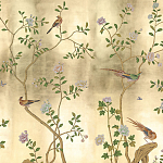 Обои ручная роспись Badminton Deep Rich Gold gilded paper варинант исполнения - 2 | Loft Concept в Барнауле