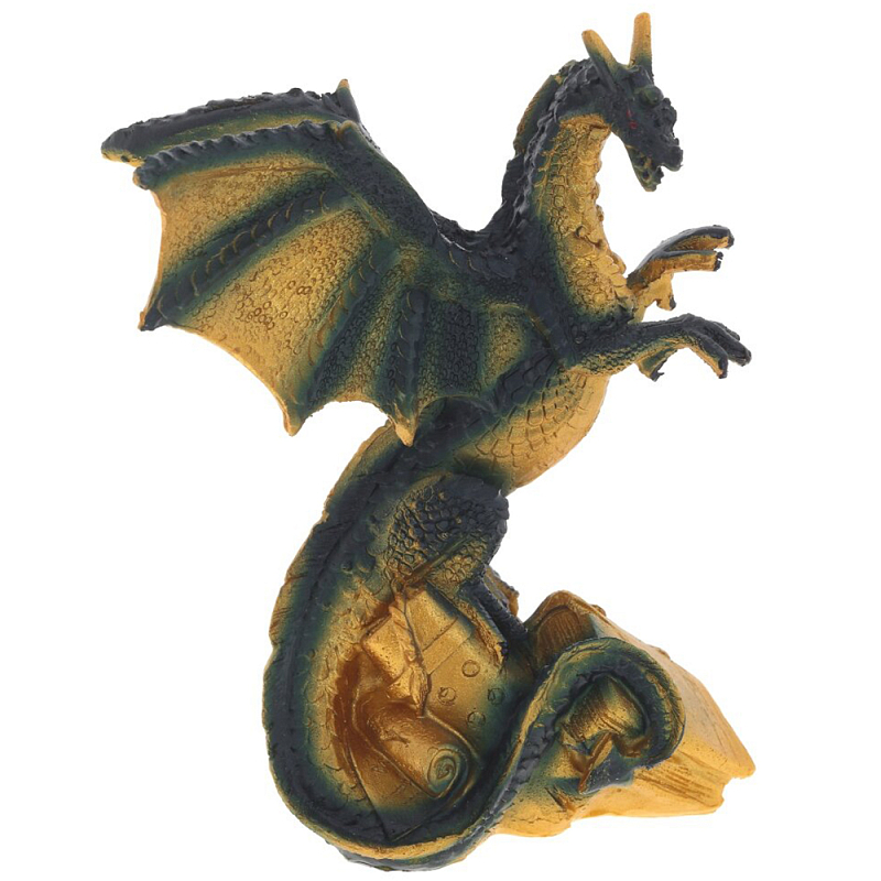 Декоративная статуэтка Дракон Green Gold Dragon Treasure Keeper Statuette Зеленый Золотой Декоративная статуэтка Дракон Green Gold Dragon Treasure Keeper Statuette Зеленый Золотой в Барнауле | Loft Concept