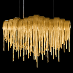 Люстра подвесная с металлическими цепочками и изогнутыми металлическими дугами 72 см Atlantis Chain варинант исполнения - 17 | Loft Concept в Барнауле