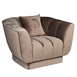 Дизайнерское кресло мягкое из серого велюра Serenity варинант исполнения - 1 | Loft Concept в Барнауле