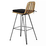 Стул барный с ротанговым плетением Half Bar Chair with Wicker без подлокотников варинант исполнения - 1 | Loft Concept в Барнауле