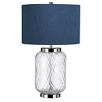 Настольная лампа с цилиндрическим абажуром и прозрачным стеклянным основанием Quintiesse варинант исполнения - 7 | Loft Concept в Барнауле