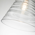 Подвесной светильник с прозрачным рельефным стеклянным плафоном в форме конуса Feiss варинант исполнения - 3 | Loft Concept в Барнауле