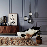 Подвесной светильник вертикальной овальной формы украшенный белыми круглыми бусинами Gradient Oval Pendant Lamp White варинант исполнения - 4 | Loft Concept в Барнауле