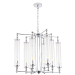 Люстра с 8-ю прозрачными цилиндрическими плафонами Jeanette варинант исполнения - 2 | Loft Concept в Барнауле