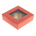 Зеркало карманное складное круглое из натурального камня Оникс в подарочной упаковке Silver Stone Mirrors варинант исполнения - 4 | Loft Concept в Барнауле