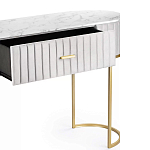 Консоль овальная на золотистых фигруных ножках Wall Console варинант исполнения - 3 | Loft Concept в Барнауле