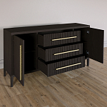 Буфет Primo с тремя ящиками и двумя фасадами Темный орех варинант исполнения - 5 | Loft Concept в Барнауле