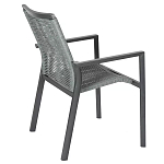 Стул темно-серый с высокой плетеной спинкой и сиденьем Braided Strength варинант исполнения - 3 | Loft Concept в Барнауле