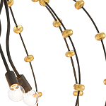 Люстра в форме шара с золотыми элементами на чёрном каркасе Arced Lines варинант исполнения - 1 | Loft Concept в Барнауле