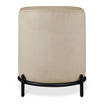 Банкетка овальная бежевый велюр на 4-х металлических ножках черного цвета SANJAY варинант исполнения - 3 | Loft Concept в Барнауле