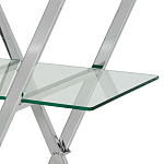 Стеллаж со стеклянными полками на стальном каркасе X-ray варинант исполнения - 4 | Loft Concept в Барнауле