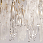Люстра круглая с прозрачными стержнями разной длины Textured Glass Chandelier варинант исполнения - 8 | Loft Concept в Барнауле