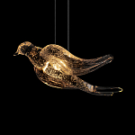 Подвесной светильник с прозрачной стеклянной птичкой Serip Voa варинант исполнения - 7 | Loft Concept в Барнауле