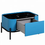 Тумба прикроватная чёрно-голубая с  ящиком Blue Cabinet варинант исполнения - 2 | Loft Concept в Барнауле