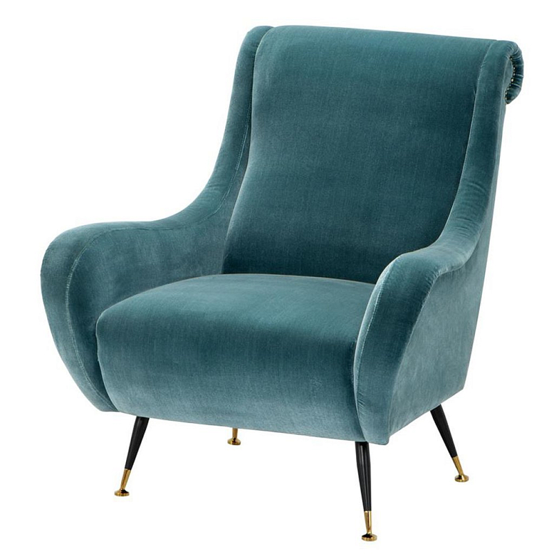 Кресло для гостиной Giardino Chair turquoise бирюзовый вельвет Бирюзовый Черный Латунь Кресло для гостиной Giardino Chair turquoise бирюзовый вельвет Бирюзовый Черный Латунь в Барнауле | Loft Concept
