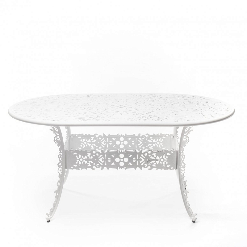 Обеденный стол Industry Collection ALUMINIUM OVAL TABLE – WHITE Белый Обеденный стол Industry Collection ALUMINIUM OVAL TABLE – WHITE Белый в Барнауле | Loft Concept