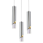 Подвесной светильник Metal Acrylic Tube Trio Chrome Hanging Lamp варинант исполнения - 1 | Loft Concept в Барнауле
