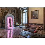 Дизайнерское разноцветное кресло на металлическом каркасе с подставкой для ног Poltronova Plasma Armchair варинант исполнения - 15 | Loft Concept в Барнауле