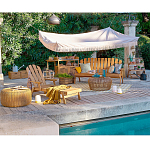 Садовая скамья из массива акации Ruth Wooden Bench варинант исполнения - 5 | Loft Concept в Барнауле