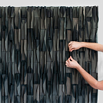 Современное Объемное Панно на стену Horizontal rhythmic waves варинант исполнения - 2 | Loft Concept в Барнауле