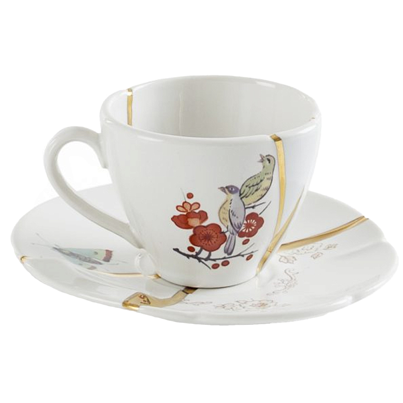 Кофейная пара Seletti Kintsugi Белый Золотой Мульти Кофейная пара Seletti Kintsugi Белый Золотой Мульти в Барнауле | Loft Concept