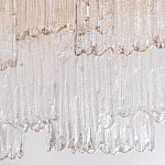 Люстра подвесная прямоугольная из рифленого стекла Fluted Glass Chandelier варинант исполнения - 1 | Loft Concept в Барнауле