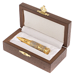 Флеш-карта USB 2.0 на 32 гб в виде пули с гравировкой природы в подарочной коробке Metal Flash Drive варинант исполнения - 5 | Loft Concept в Барнауле