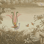 Обои ручная роспись Le Brésil Amarelo Sepia варинант исполнения - 3 | Loft Concept в Барнауле