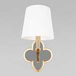 Бра с белым текстильным абажуром и фигурным основанием с зеркальной вставкой Vitorino варинант исполнения - 5 | Loft Concept в Барнауле