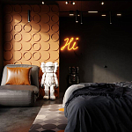 Гипсовая 3D панель с принтографией PM-105 варинант исполнения - 1 | Loft Concept в Барнауле